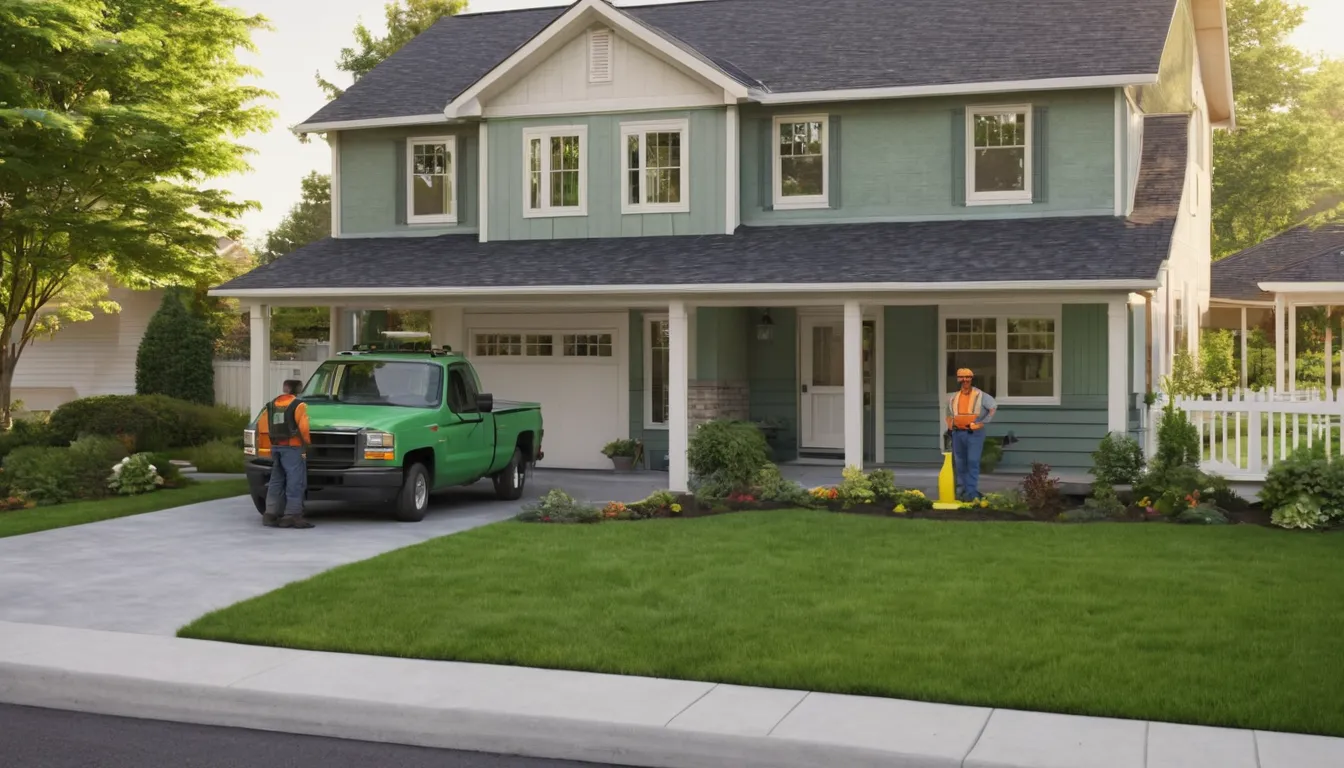 A friendly local provider talking with a homeowner in front of a Kirtland house